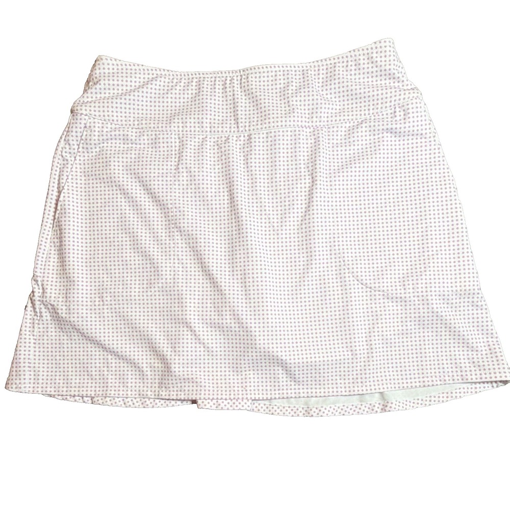 Fairway and Greene Women's Golf Skort Size Small White Pink Polka Dot